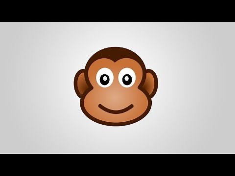 Draw cartoon monkey face in Inkscape