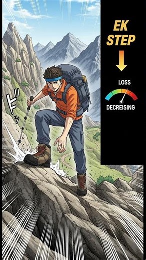 Gradient Descent Kya Hai? Pahaad wali Trick! | ML in 50 Seconds #Shorts