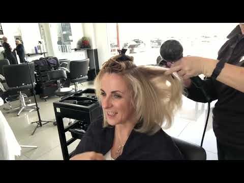 How to blow dry medium short hair for beginners step by step blow dry tutorial by Amal Hermuz