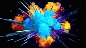 High quality video of colored smoke explosion in 4K
