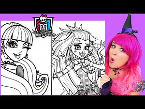 How To Color Monster High Draculaura & Frankie Stein | Markers