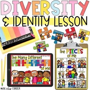 Diversity, Identity, Acceptance, & Tolerance Lesson, Digital & Printable