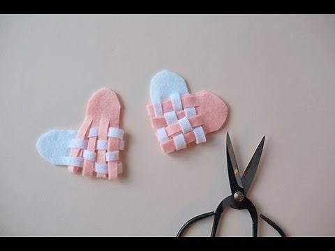 How to Make Woven Felt Hearts Tutorial