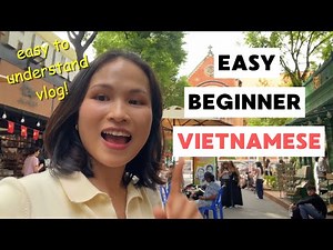 VERY EASY vlog to IMPROVE your vietnamese (book street) 【Vietnamese Listening Practice】- Beginner