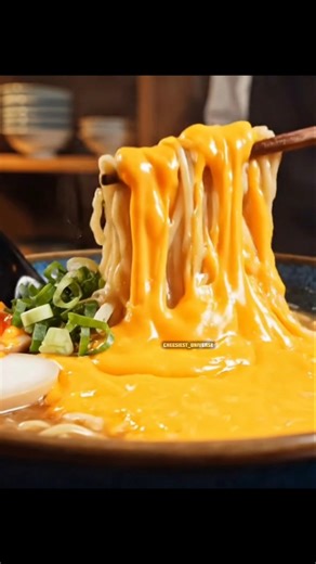 Creamy Cheese Ramen Noodle Pull | Satisfying Food ASMR #Ramen #shortsviral