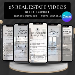 Real Estate Reels Template, Real Estate Social Media Instagram Bundle, Realtor Instagram Canva Template, Real Estate Marketer Videos Reel - Etsy