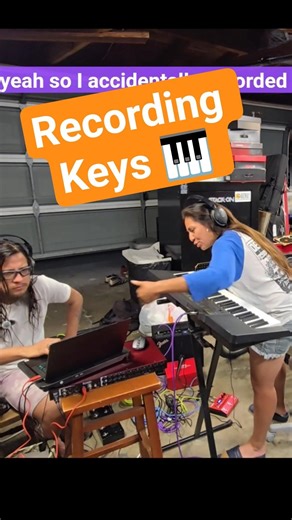 Recording Keyboard & Bass for the 1st time #losangelesmusicians #recordingmusic #Femaledrummer