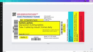 Editable Prescription Label Template - Printable Editable Horizontal RX Bottle - Pill Bottle Label - Canva Template - Instant Download #03 - Etsy