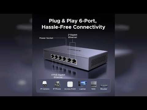 Review: UGREEN Ethernet Switch, 6 Port PoE Switch, 4 PoE+@60W and 2 Gigabit Uplink, Plug & Pla...