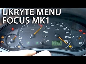 Ukryte menu serwisowe zegarów Ford Focus MK1 (test mode, tryb serwisowy)