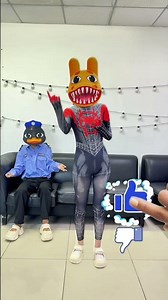 OFFICER DUCKMAN & ANOMALY RABBIT CHOOSE THE RIGHT FACE #youandmeshow #animalhospital #robloxshorts