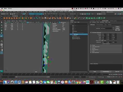 Modelling a ribbon-like tentacle in Maya