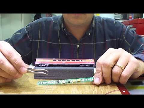 www.SBS4DCC.com - N Scale Kato Passenger Car Light Kit Installation Demonstration