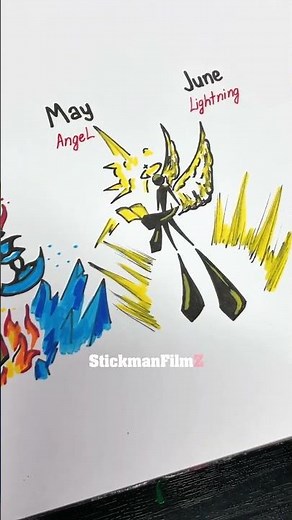 How to draw body with [ Ice & Fire | Angel | Lightning ] #drawing #tutorial #stickman #fpy