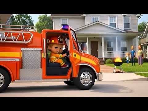 Cool Baby Çocuk Şarkıları🚒 Cool Baby Kids Songs 🎶🧑‍🚒Dino Bus & Firefighter Adventure #wheelsonthebus