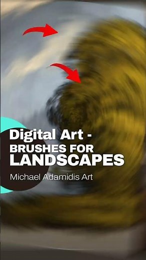 How to easily paint trees, grass and clouds - #digitalpainting #digitalart