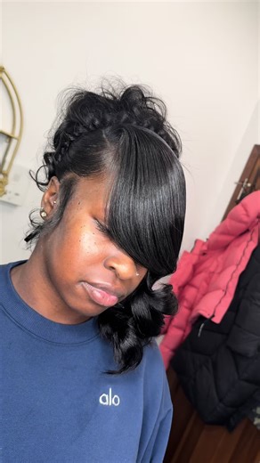 Soft Messy Pin-Up Hairstyles for Quick Weaves