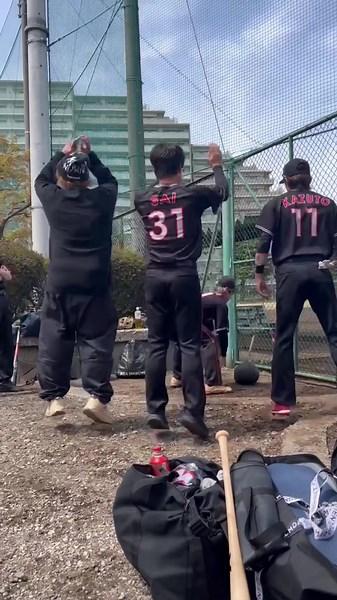 試合前メディシンボールトレーニング🏋️ #野球 #baseball #野球しようよ @マネージャーさん @マネージャー山本 @喬太