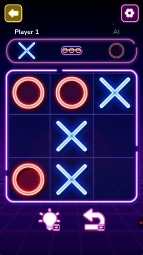 Tic Tac Toe play with Ai | tic tac toe #shorts #tictactoe #youtube
