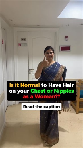 Dr.Aparna Muddana on Instagram: "Is it normal for women to have hair on nipples or chest? Yes — in many cases, it’s completely normal. Mild hair growth around the nipples or chest can be a natural variation and doesn’t always indicate a medical problem. 🔍 Why this can happen: • Natural hormonal fluctuations • Genetic tendency • Increased sensitivity to androgens • Life stages like puberty, pregnancy, or menopause 🩺 When to pay attention: If the hair growth is sudden, excessive, or associated w