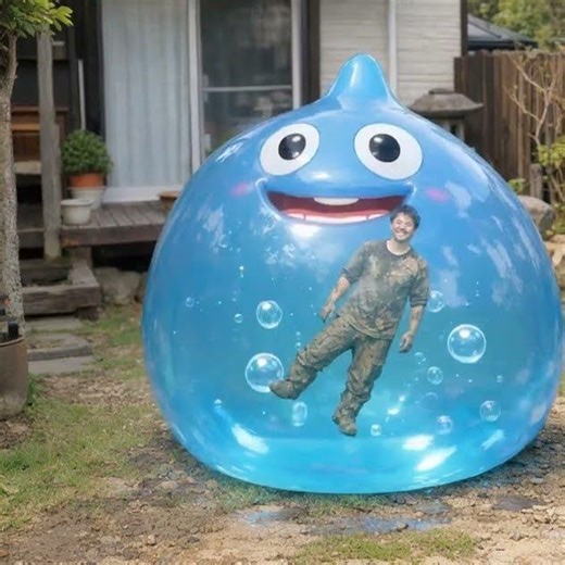 泥だらけの男がスライムに食べられた結果…！？＃shorts#スライム #ドラクエ #ドラゴンクエスト #slime #変身 #魔法 #クリーニング #beforeafter #ビフォーアフター