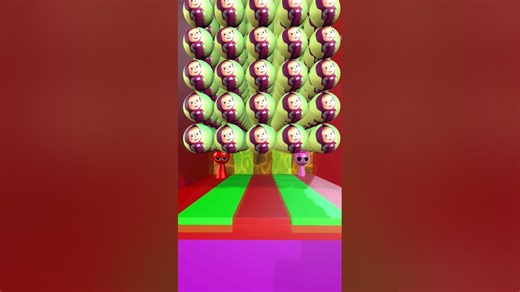 Infinite Cute Ball Drop Loop 💚 #sprunki #incredibox #funny #animation #shorts