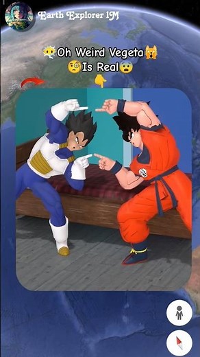 😶‍🌫️🙀 Oh I Found Weird Vegeta Is Real On Google Earth 🌎#vegeta#goku#googleearth#shorts#trending#map