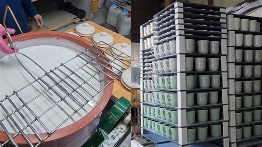 Pottery Factory Creating Porcelain Spoon Bags in Bulk