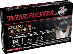 Winchester PDX1 Defender 12 Gauge 2 3/4' 1/2oz. 00 Buckshot & 1oz. Slug 10 Rounds
