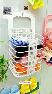 🧺 Foldable Wall Laundry Basket | Save Space & Keep Your Home Organized! ✨ #meeshofinds #shorts #1m