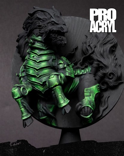 How to paint Green Metal Using PRO Acryl! Details and Products Used below! 🎨 Colors Used: Black Green, Camo Green, Bright Green, Bright Pale Green 🖌️ Brush: PRO Synthetic 6, PRO Sable 4, Dauntless 1 ⚔️ Miniature: The Kirin Shop products at https://monumenthobbies.com/ | Monument Hobbies