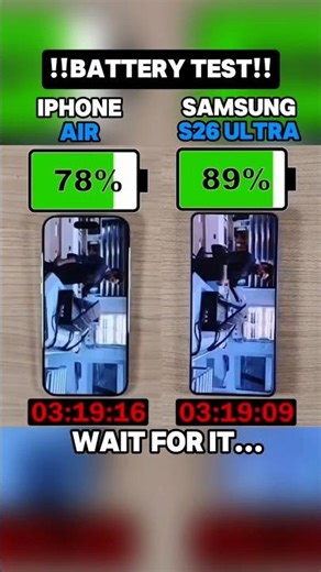 💀🔋IPHONE AIR VS SAMSUNG S26 ULTRA BATTERY TEST!! ⚡🔥