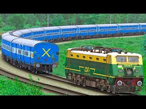 WAP4 SHUNT ICF BLUE TRAIN | BUMPY RAILROAD | RAILWORKS | INDIAN TRAIN SIMULATOR GAMEPLAY