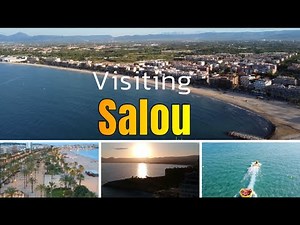 Visiting, WALK & FLY through SALOU , Costa Daurada Spain 🇪🇸 - (4K) Tiny Tour 2023