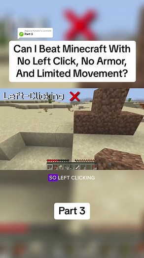 Challenges of Minecraft Without Left Click and Limited Movement
