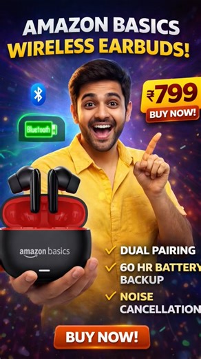 Amazon Basics Earbuds | Noise cancellation earbuds | dual pairing earbuds 2025 | Earbuds Under 1000