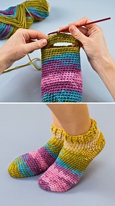 439K views · 3K reactions | How to crochet slippers/socks using the...