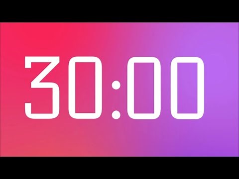 30 Minute Timer Countdown - Silent and Colorful