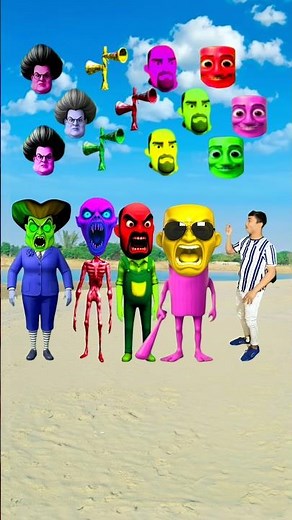 Scary Teacher 3D, Dancing Sahur, Dancing Siren, Dancing Francis &Me Correct Head Matching #shorts