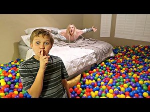 BALL PIT BALLS PRANK! Filled my Parents Room with Ball Pit Balls