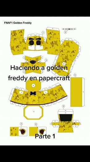 Cómo hacer papercraft de Golden Freddy en 5 pasos