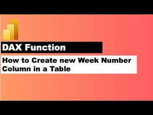 Power BI WeekNum DAX Function to create Week Number Column in Calendar Table