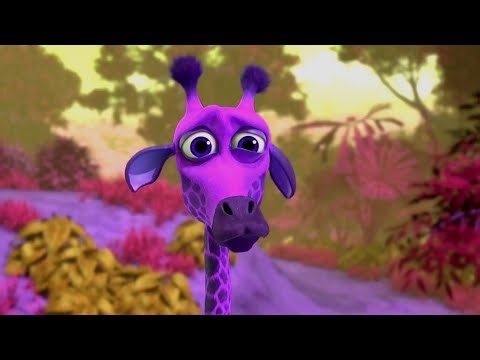 Giraffe Gets Surprised by Monkey | Jungle Beat - Sponsored by klasky csupo effects