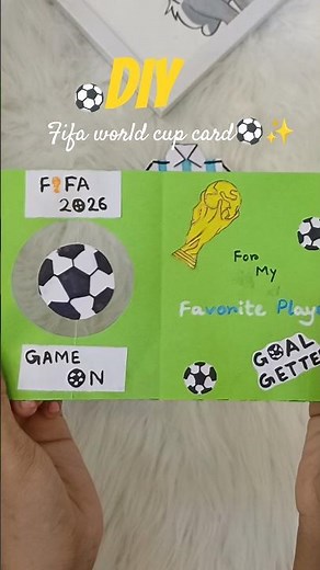 FIFA World Cup Card ⚽🏆 | DIY Football Greeting Card | Easy Paper Craft #Shorts