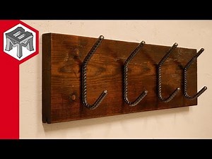 Coat & Hat Rack Made with Rebar & Barn Wood