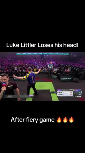 Luke the Nuke littler fiery reaction to his world championship match #lukelittlerdarts #darts #worldcup