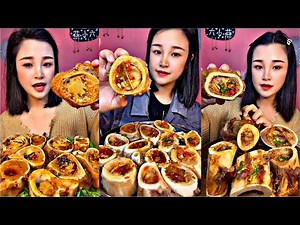 Beef Bone Marrow ASMR 😍 Soft & Crunchy Eating Sounds | MUKBANG