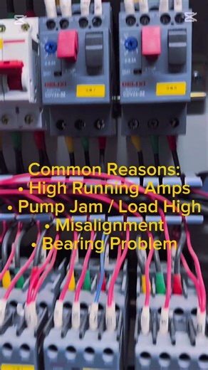 Motor Overload Trip ⚡ Causes & Solution | Factory Maintenance #Shorts