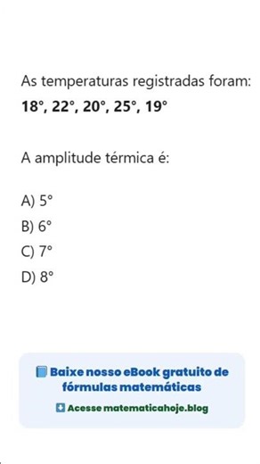 🌡️ Qual é a Amplitude Térmica Resolva em Segundos!