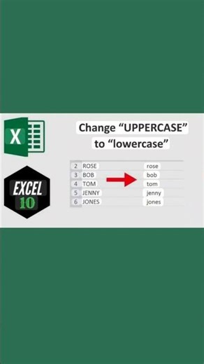 How to Change Uppercase to Lowercase in Excel 😱